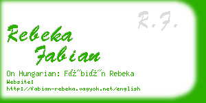 rebeka fabian business card